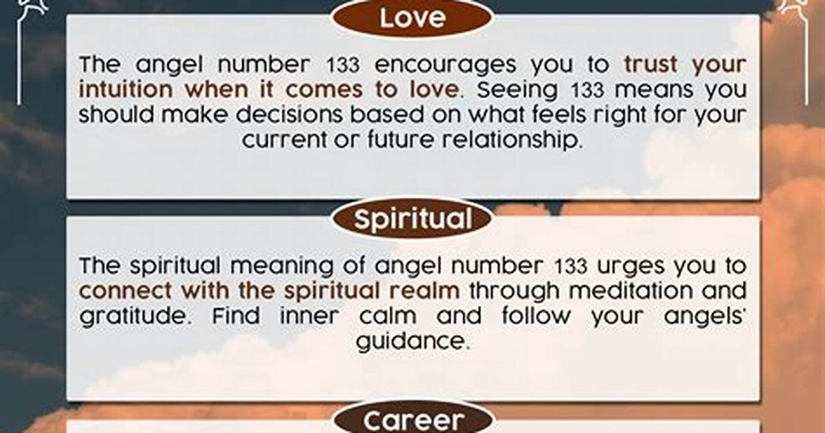 Angel Number 133 Meaning - Spiritual Presence in Your Life ·