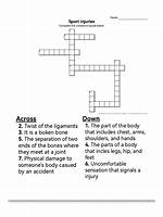 Comprehensive Injury Reminder Crossword Puzzle for Enhanced Health and Safety