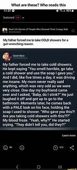 My Father Forced Me to Take Cold Showers