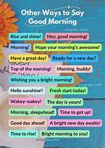Say Good Morning with a Friendly Greeting to Your Companion