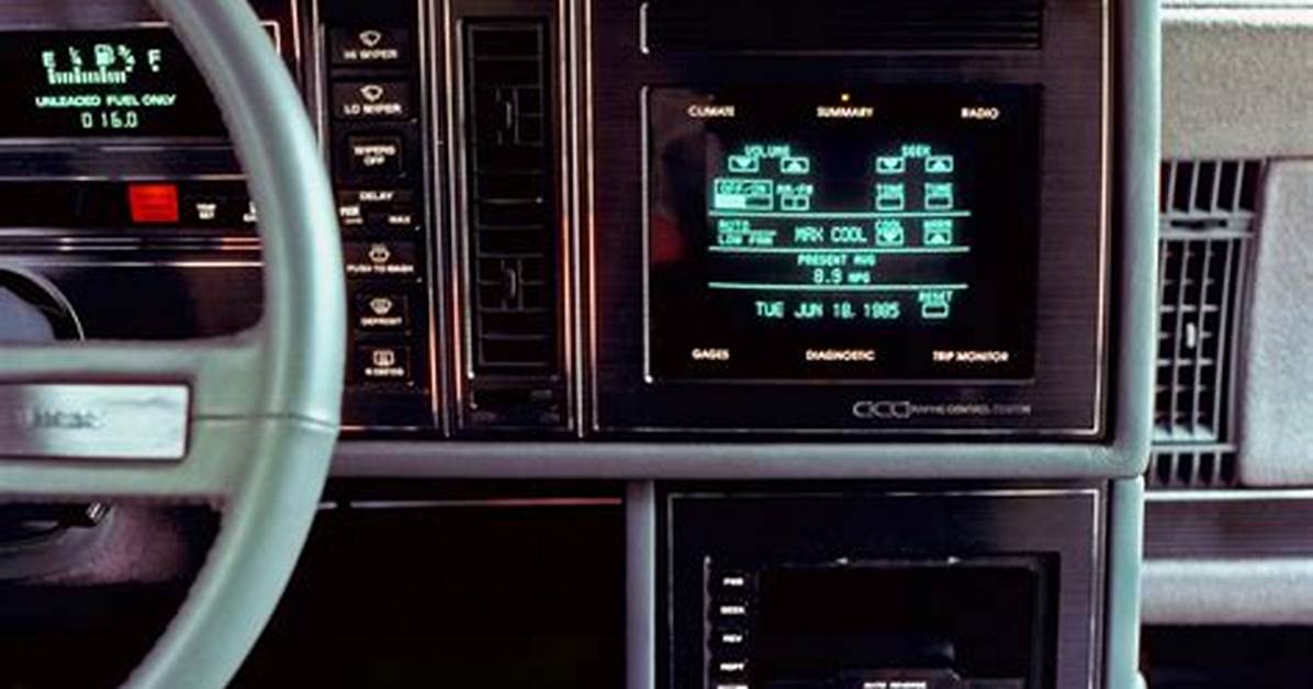 The First Car with a Touchscreen Infotainment System