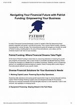 Unlocking the Power of Patriot Funding: a Comprehensive Guide